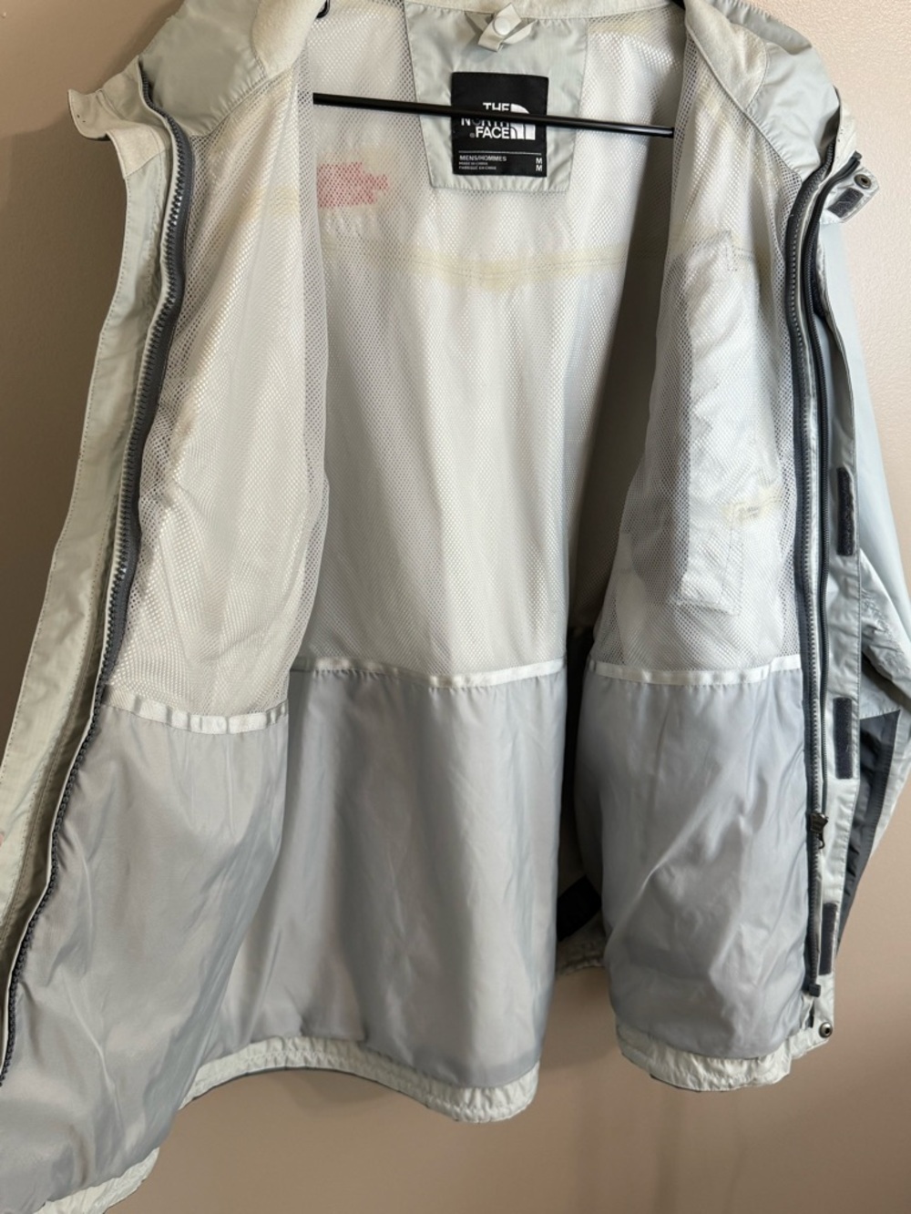 The North Face Men's Two-Tone Gray Windbreaker Orange Accents Waterproof M - Picture 9 of 13